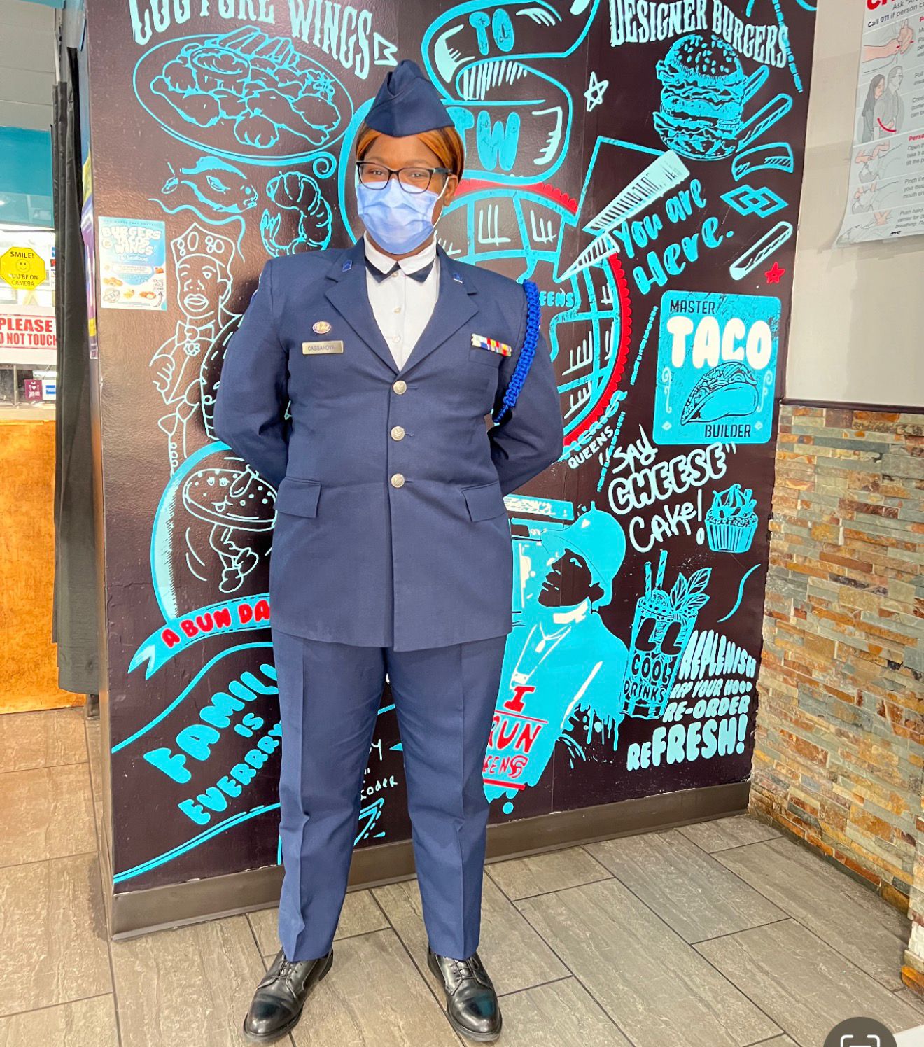 BTW counter team member at the register